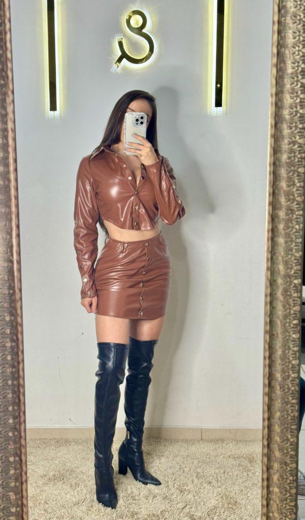 Set de falda color camel - Imagen 2